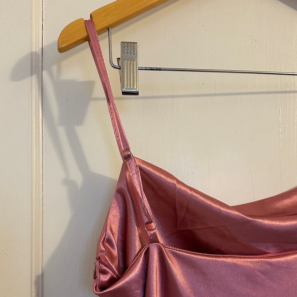 xxxiticat elegant Pink Satin-like Slip Dress - Picture 5 of 6